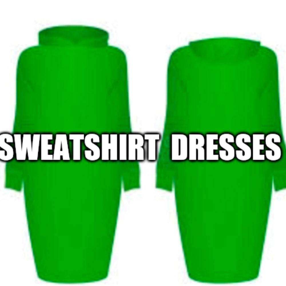 💗💚🖤SWEATSHIRT DRESSES🖤💚💗 - Picture 2 of 2
